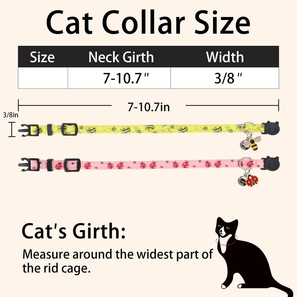 Giecooh collier coton doux, idéal pour les petits chats et chats adultes.