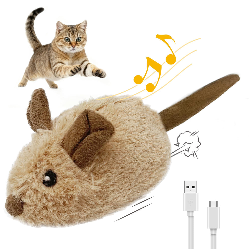 Gigwi jouet chat interactif avec souris mouvante stimulante pour chasse et jeu actif