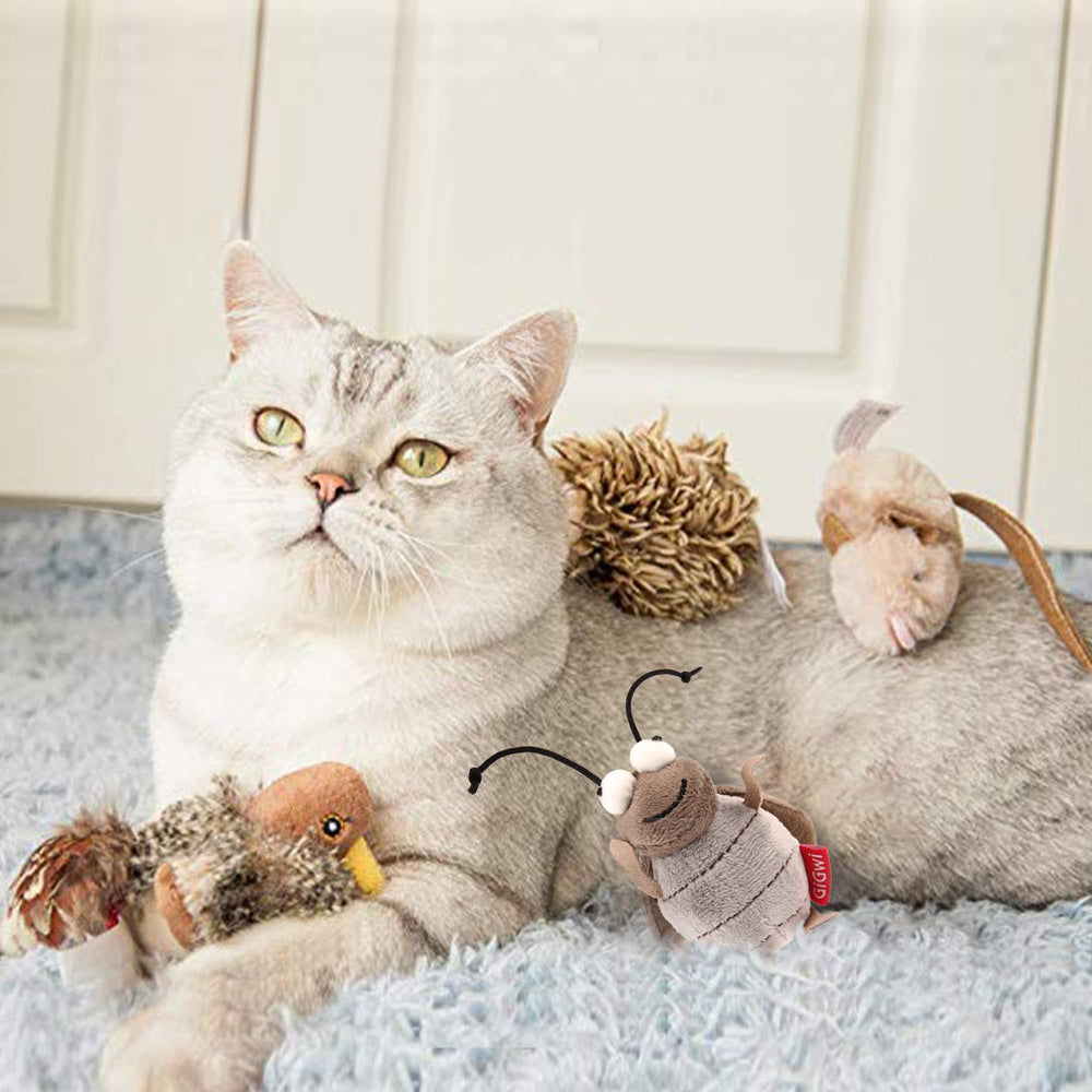 Gigwi jouet peluche douce interactif : stimulation sensorielle du chat