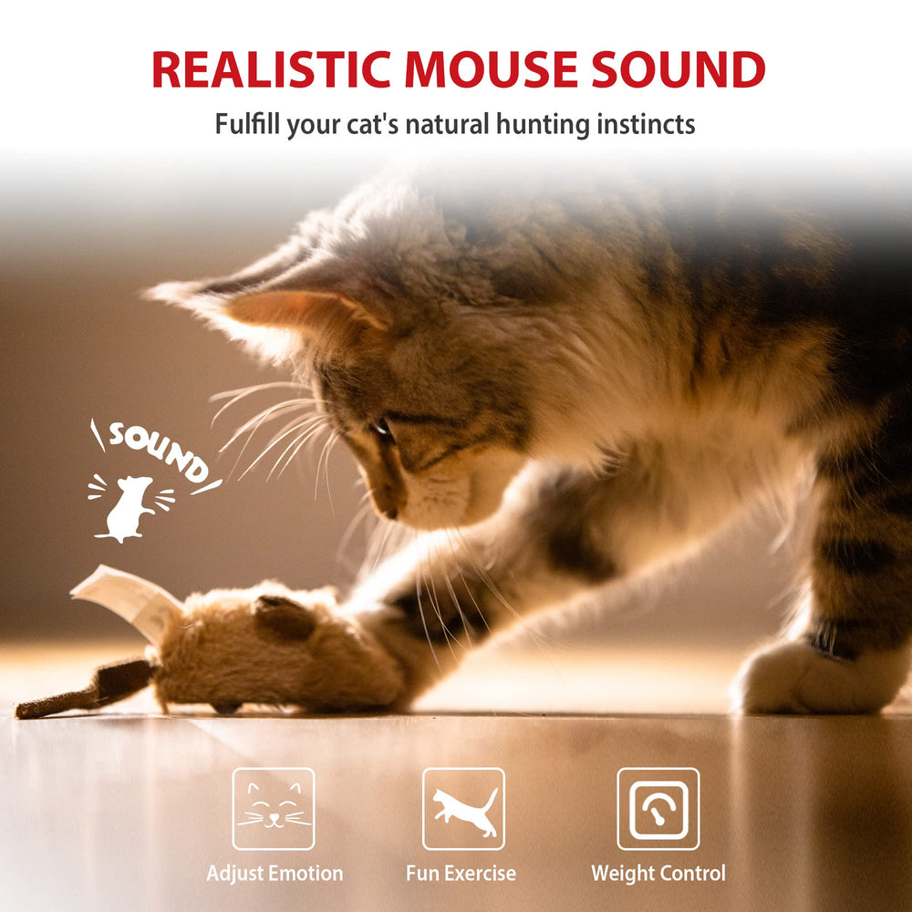Gigwi Souris Interactif pour Chat, matériaux sûrs et doux pour le jeu.
