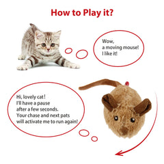 Gigwi Souris Interactif pour Chat, mouvement imprévisible pour séances quotidiennes.