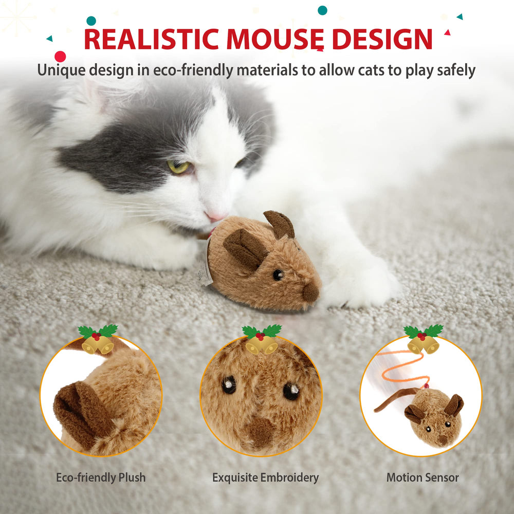 Gigwi Souris Interactif pour Chat, petit format adapté aux chatons.