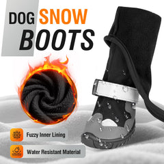 Giiyoe bottes chien avec sangles, semelles anti-dérapantes pour sols glissants.