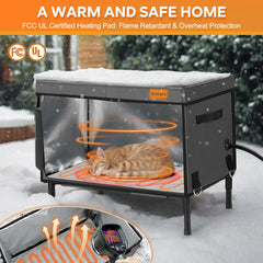 Gimars housse-chat-impermeable-ext offre une protection contre les intempéries.
