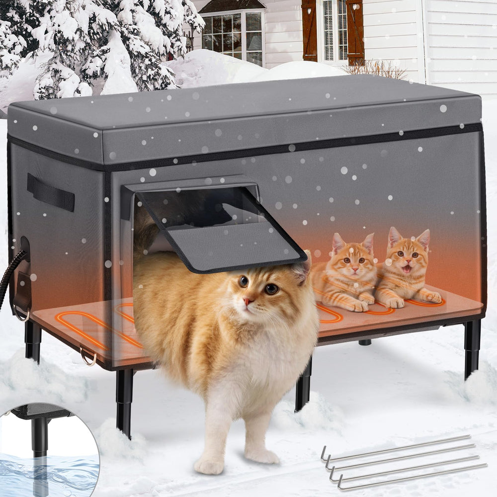Gimars maison-chat-chaude-ext: abri extérieur sûr et chaleureux.