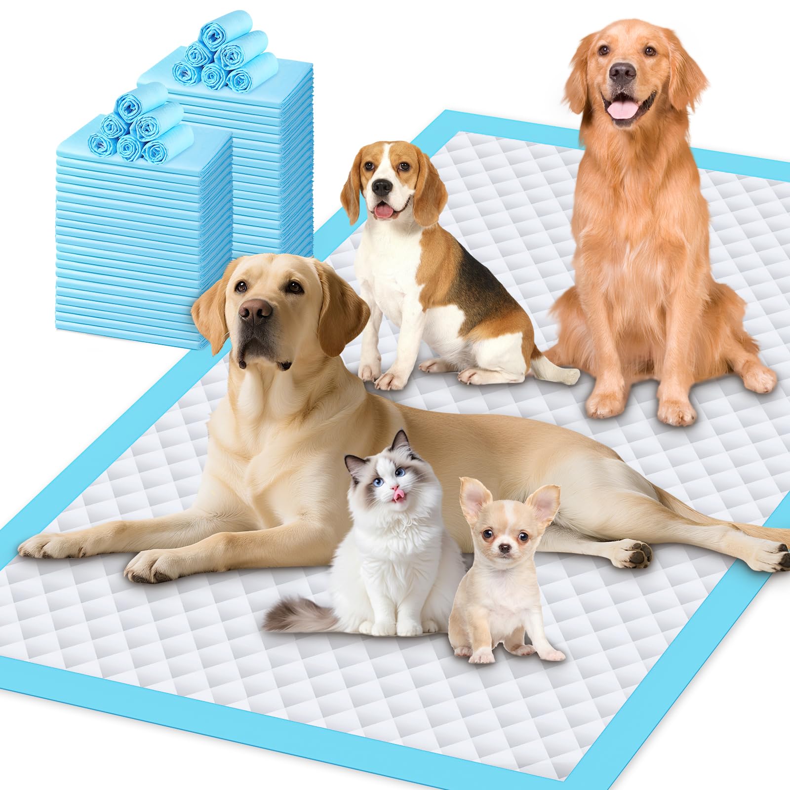 Gimars pads grande taille 36x51 cm, aperçu surface absorbante adaptée aux grands chiens.