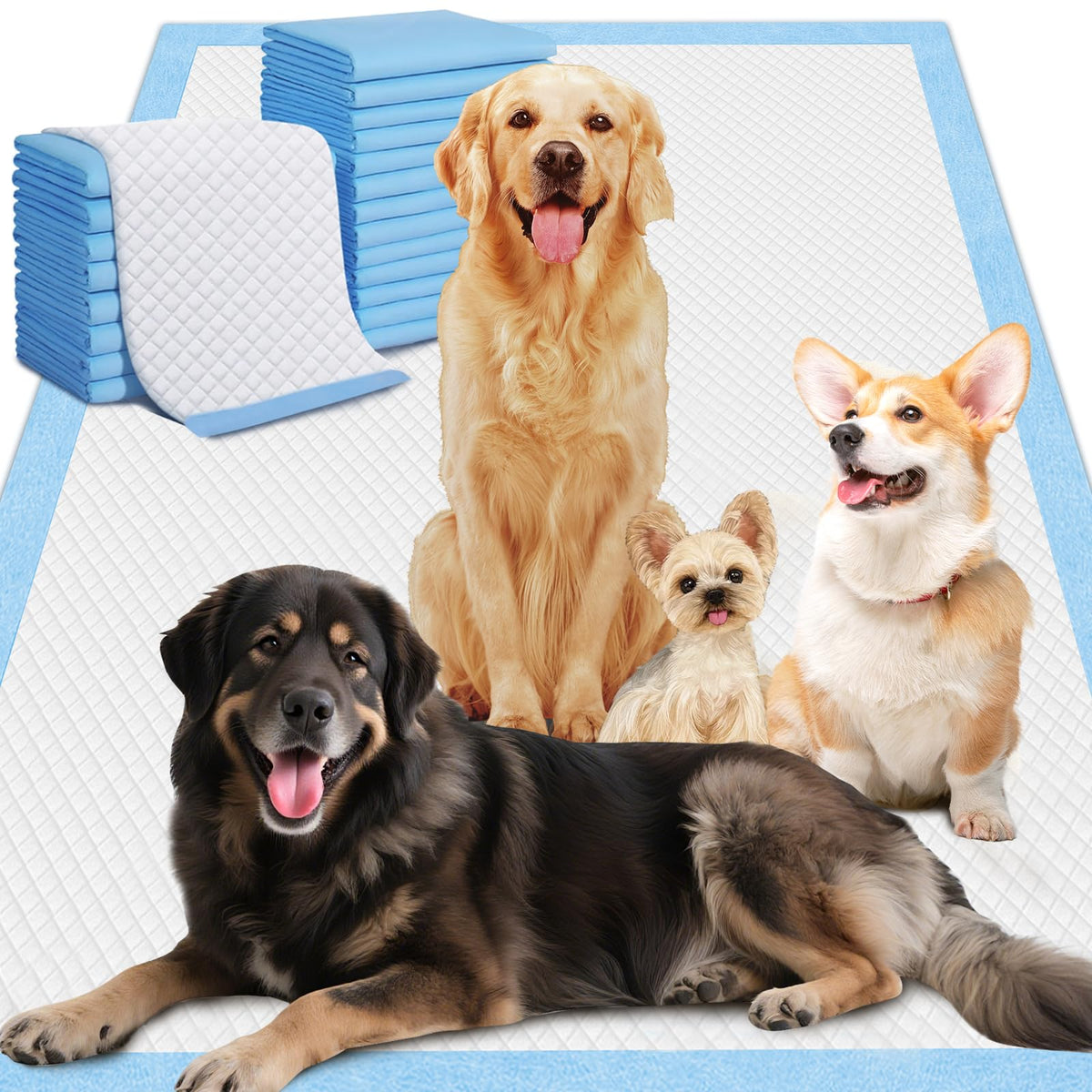 Tampon d'entraînement Gimars XXL 37x54, absorption élevée pour grands chiens.