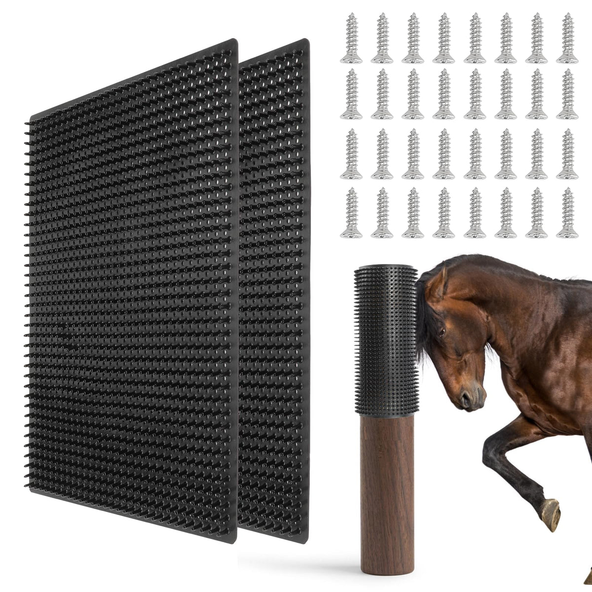 GINDOOR brosse-grattage-cheval pour massage sûr et réconfortant
