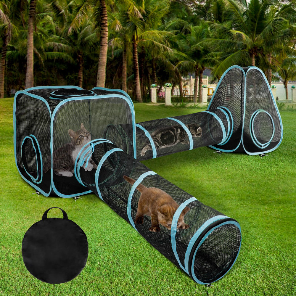 GINDOOR Enclos exterieur pour chat – assemblage facile et espace sûr pour jouer