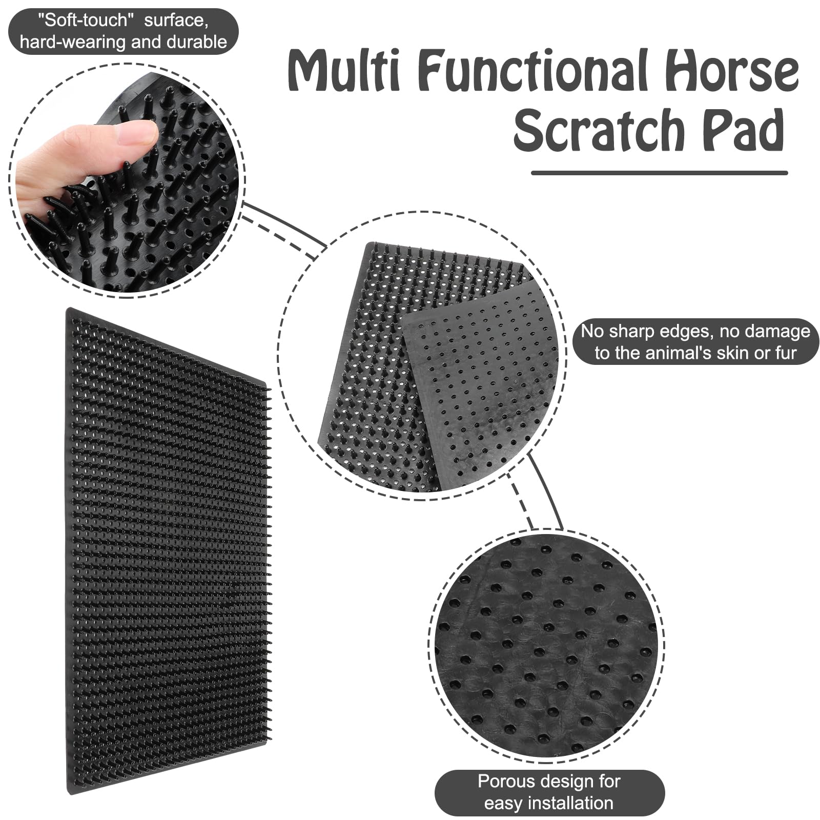 GINDOOR mat-grattage texture soft-touch, surface durable protège crinière et peau.