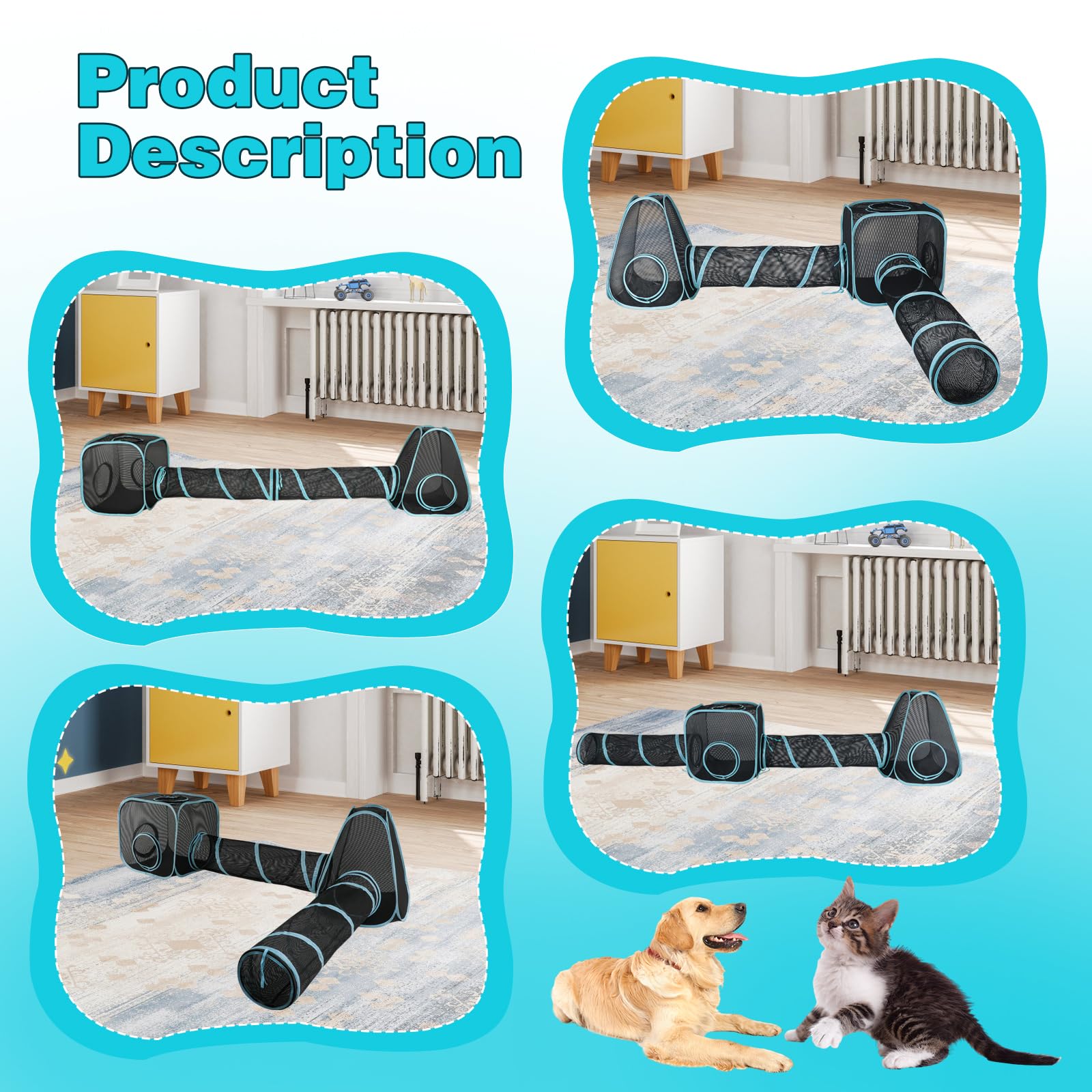 GINDOOR Sac transport pour enclos – rangement pratique lors des visites dehors