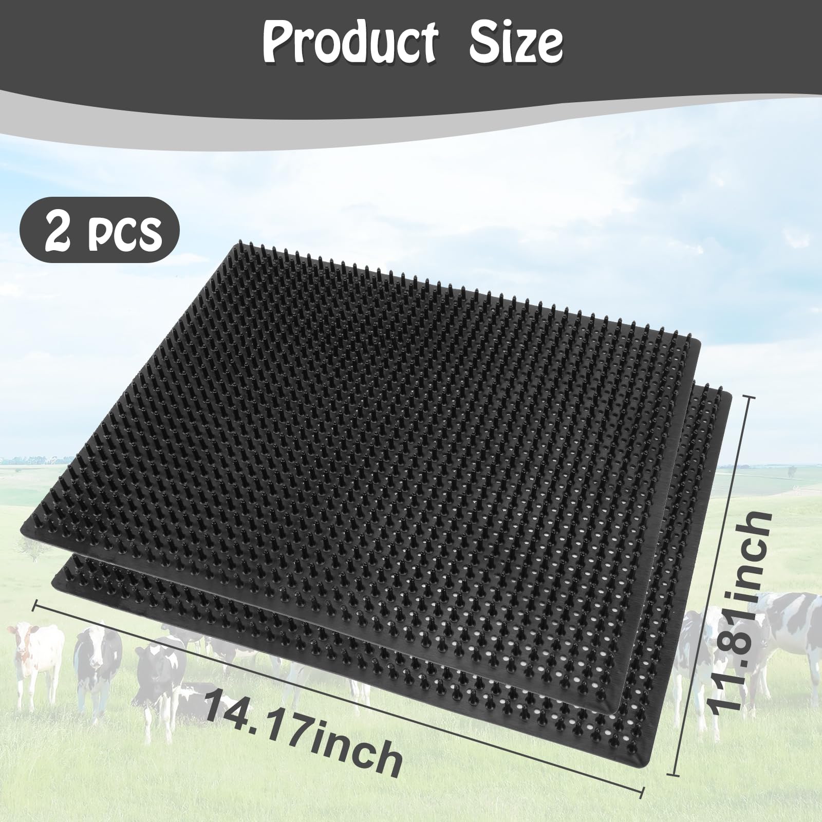 GINDOOR tapis-grattage-betail taille adaptée pour animaux de ferme