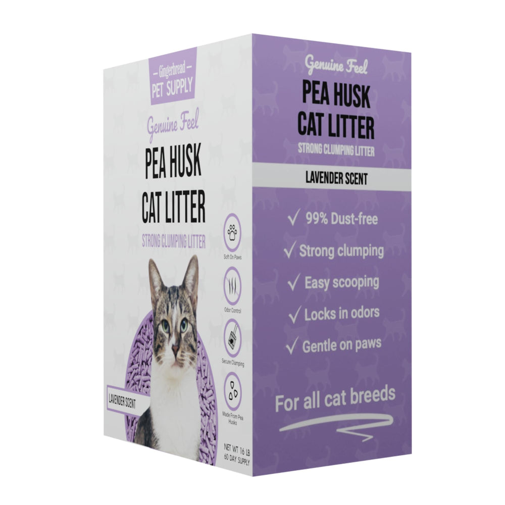 Litière Gingerbread Pet Supply sous vide, emballage scellé préservant la fraîcheur.