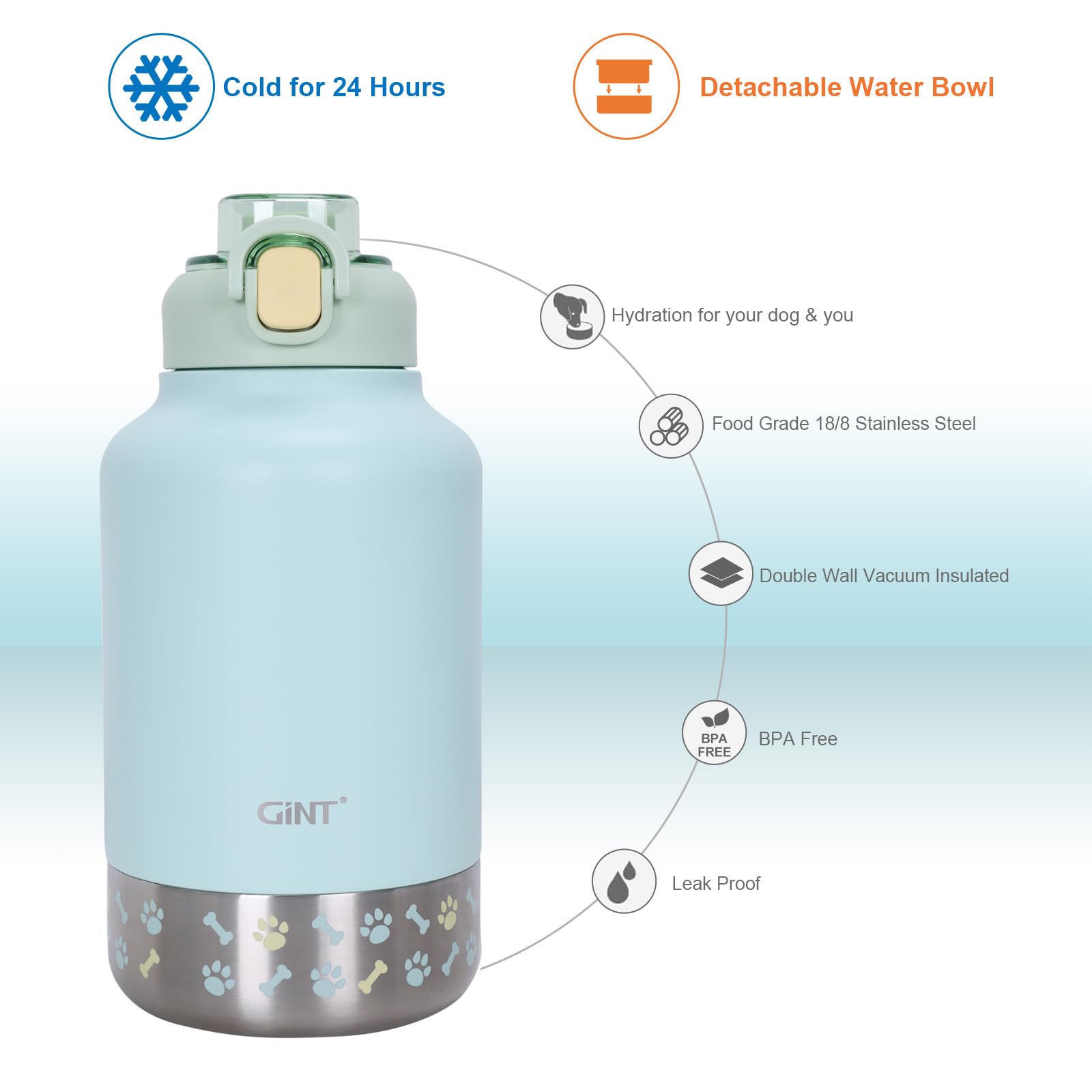 GiNT bouteille eau etui transit pratique pour transporter facilement l'hydratation.