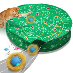 Giociv balle-chat interactive avec roulement rapide, stimule l’activité physique.