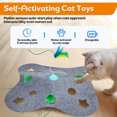 Giociv jouet chat avec tapis feutre, installation simple pour jeux multi-chats.