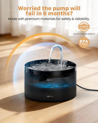  GIOTOHUN fontaine chat filtration triple pour eau plus propre.