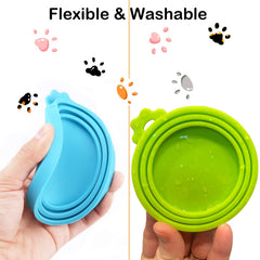 Giozoc: couvercle bleu ciel en silicone pour boîtes d'aliments pour chat
