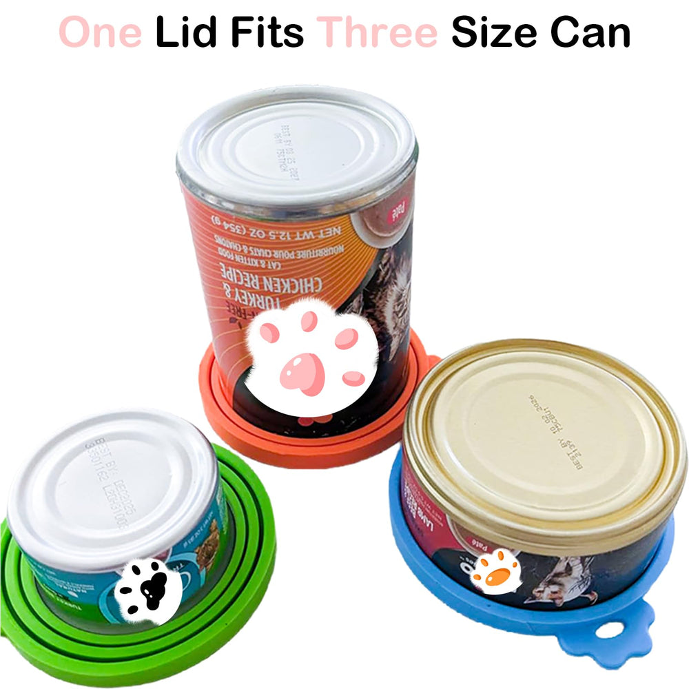 Giozoc: couvercle orange en silicone pour boîtes d'aliments pour chat