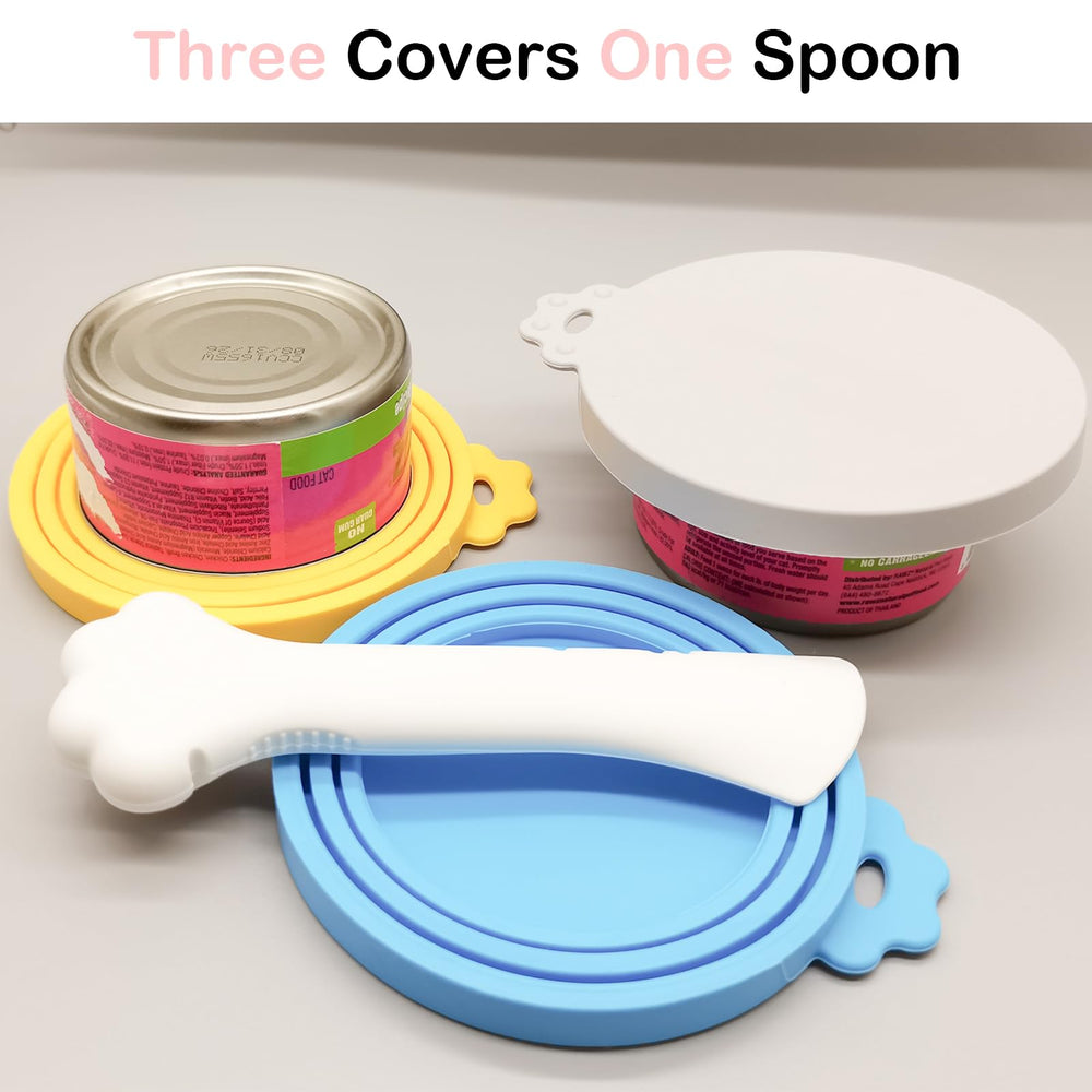 Giozoc: couvercle rose en silicone pour boîtes d'aliments pour chat