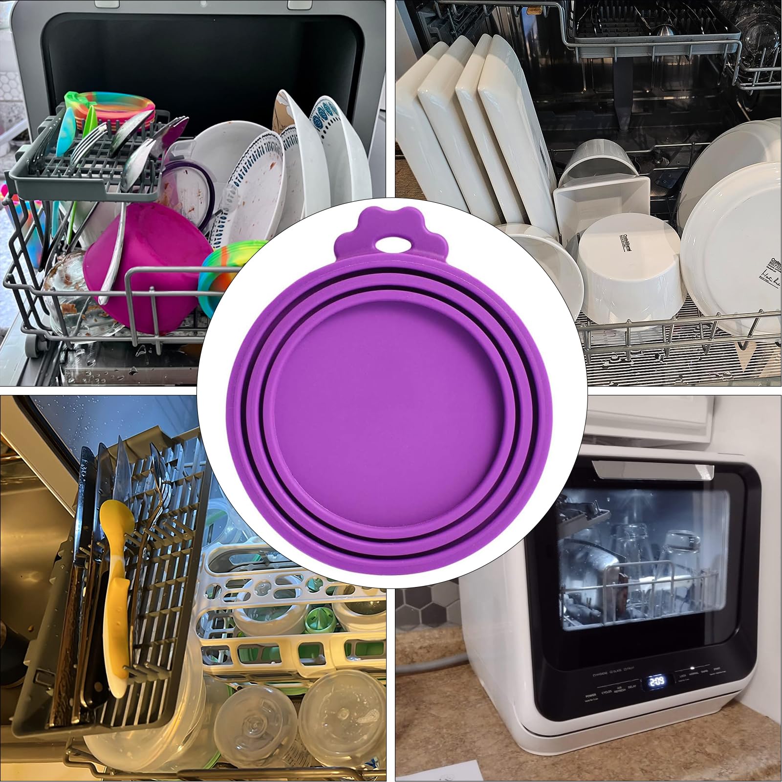 Giozoc couvercles en silicone, protection des aliments et réduction des déchets pour animaux.