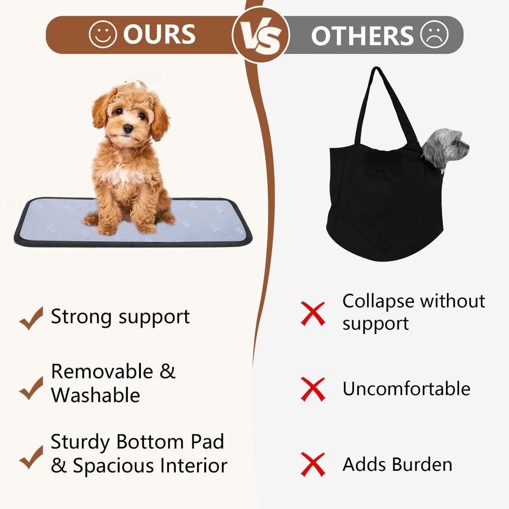 Gisaryc sac porte-chien noir – pliable et léger, idéal pour voyages et promenades.