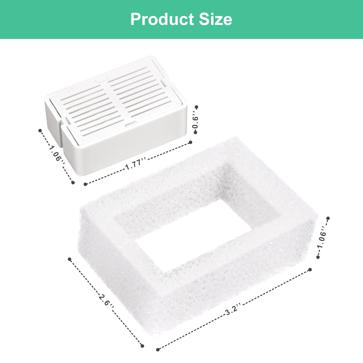 GISOFIK kit 16 filtres et 4 éponges, solution polyvalente pour plusieurs animaux