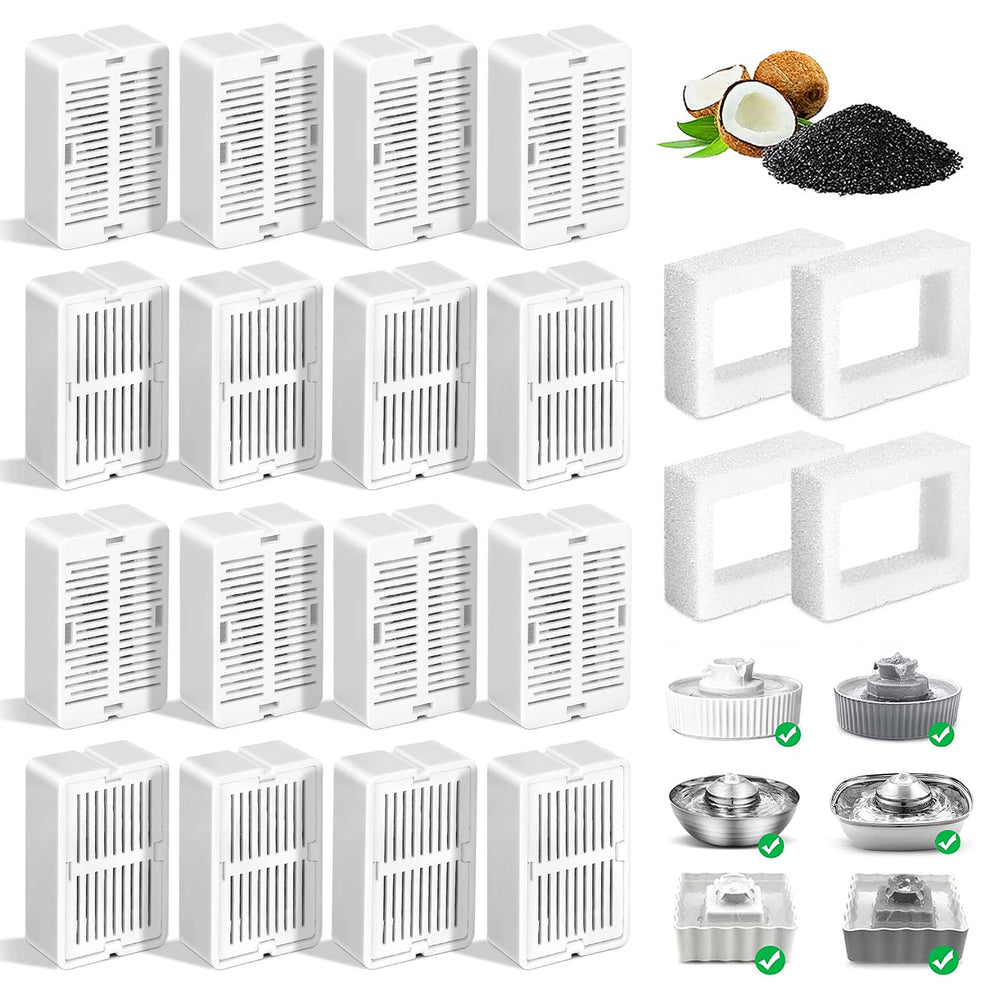 GISOFIK filtres de remplacement pour fontaine CupCake, eau plus propre et fraîche