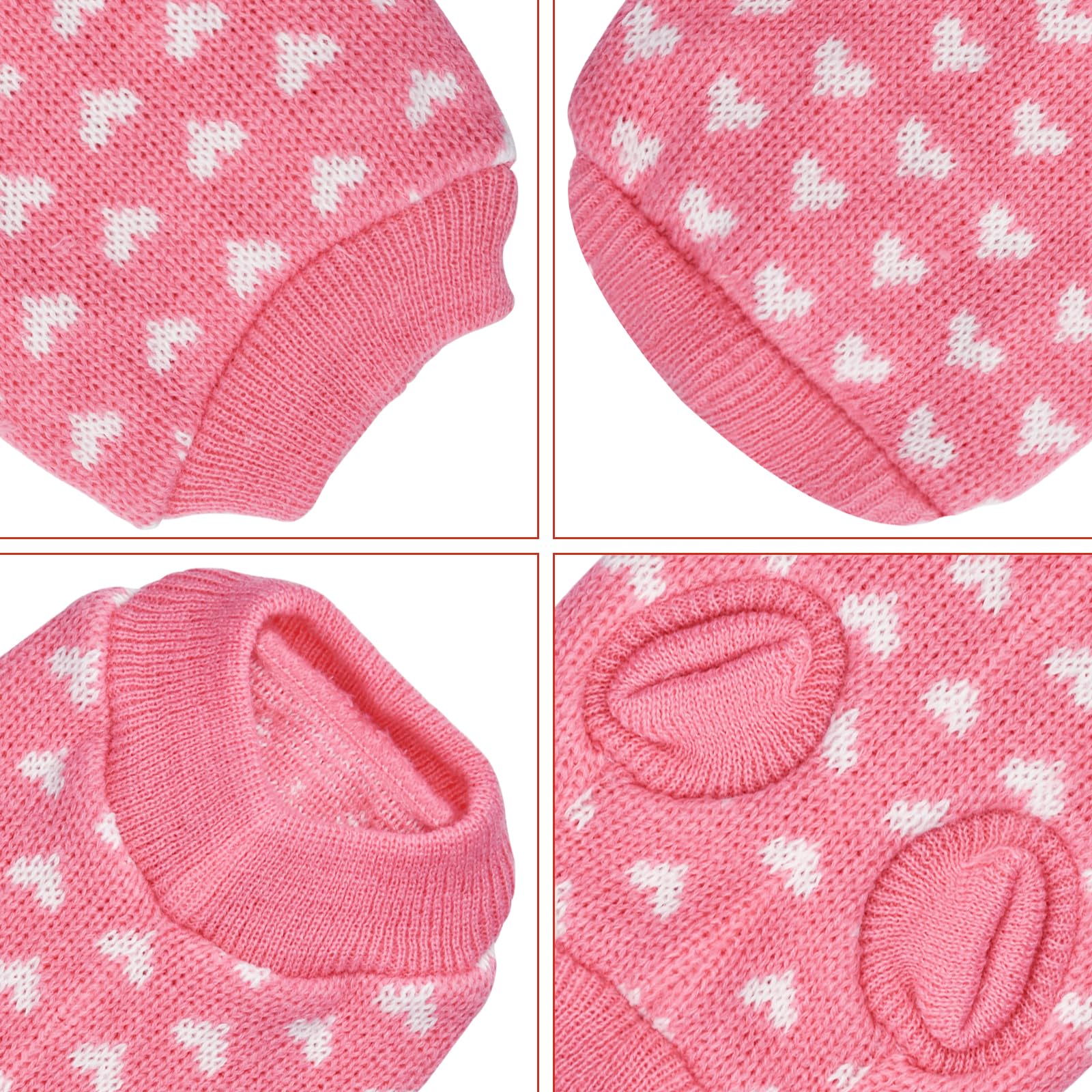 Pull pour chien Gistome – Cœur rose Saint-Valentin, tricot doux, tailles XS à XXL