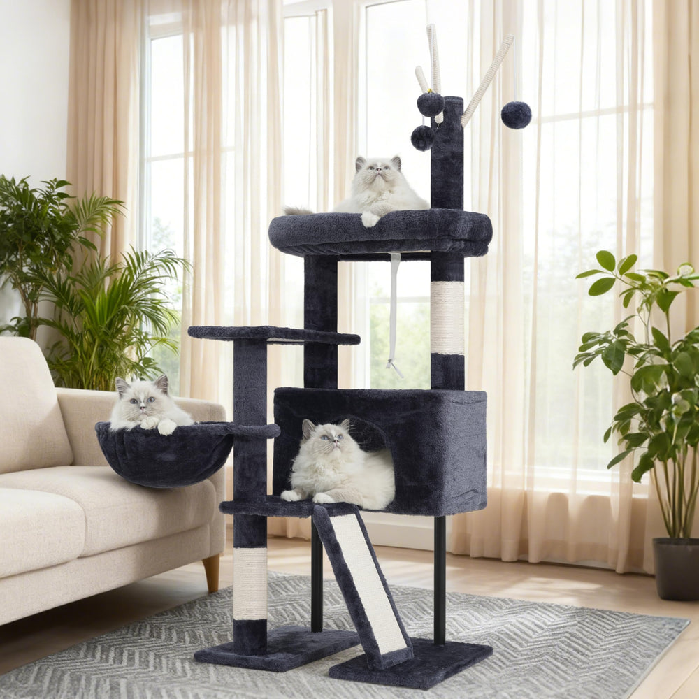 Gitelsnour Arbre-chat intérieur : tissu plush doux pour le confort.