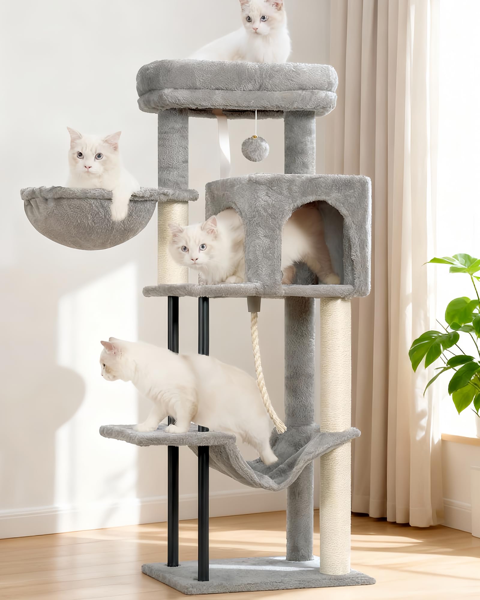 Gitelsnour Arbre à chat – structure en fer pour une stabilité durable.