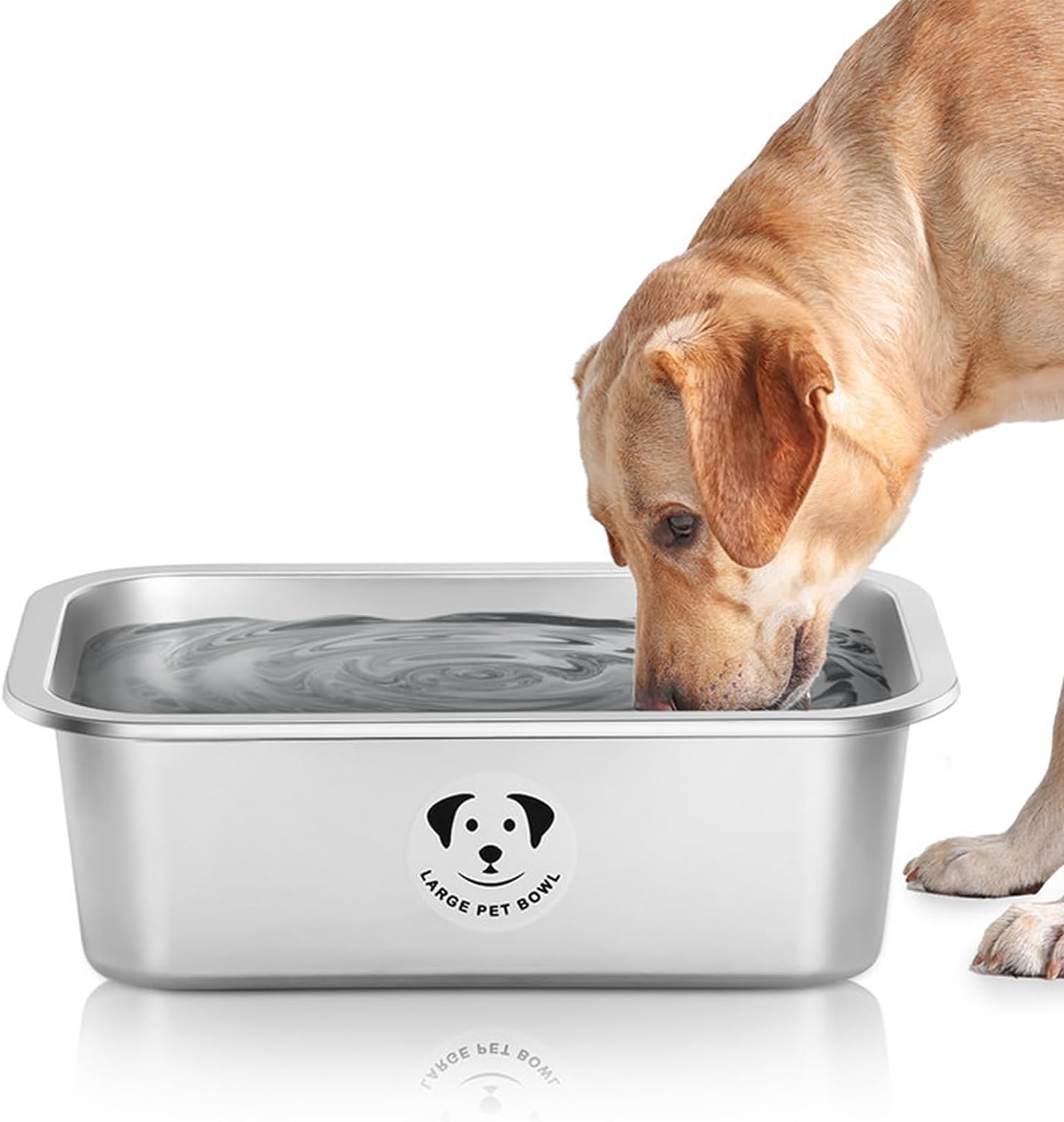 Bol GIXSEGIE en inox, grande capacité de 12 litres pour chiens grands.