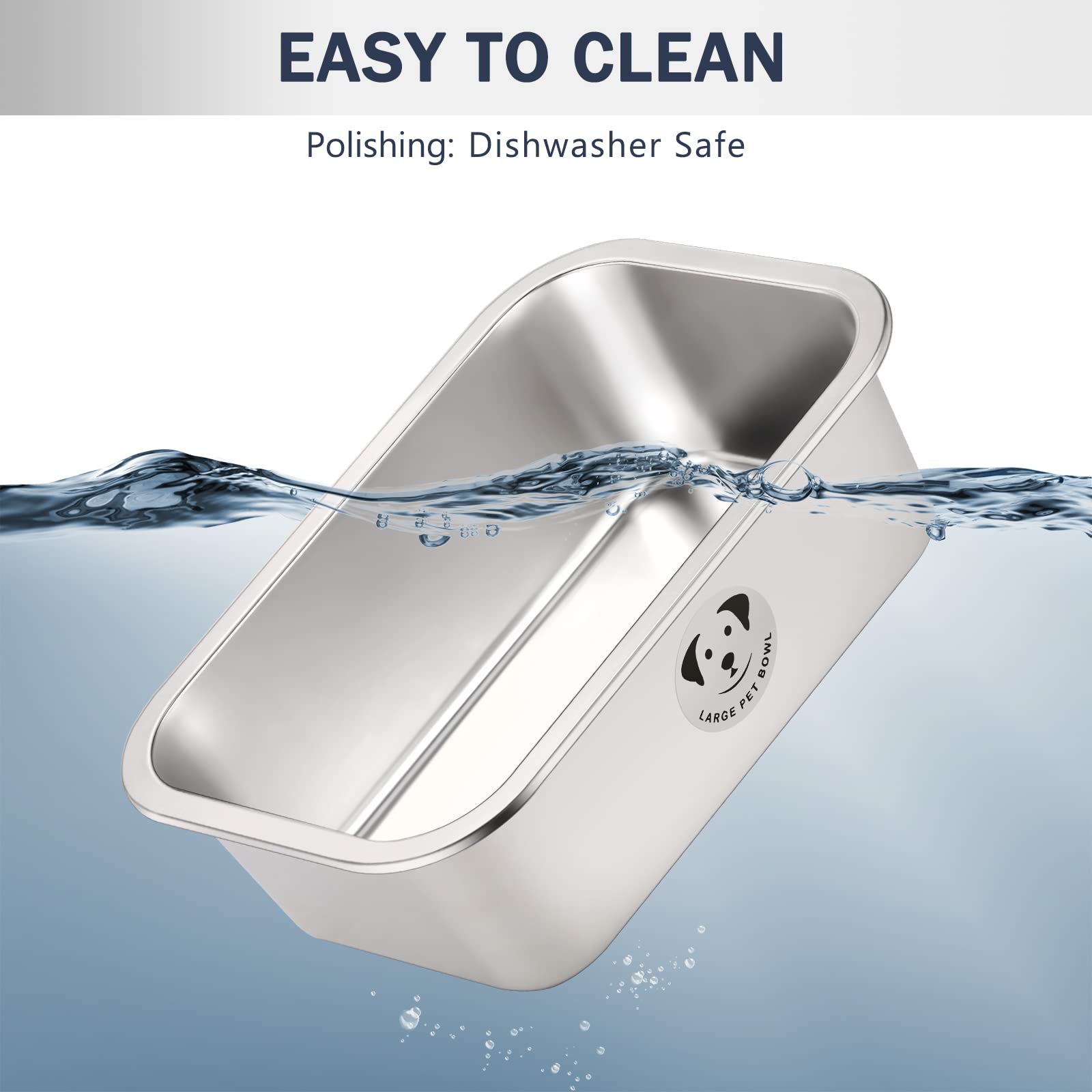Bol GIXSEGIE en inox, ouverture large pour alimentation pratique.