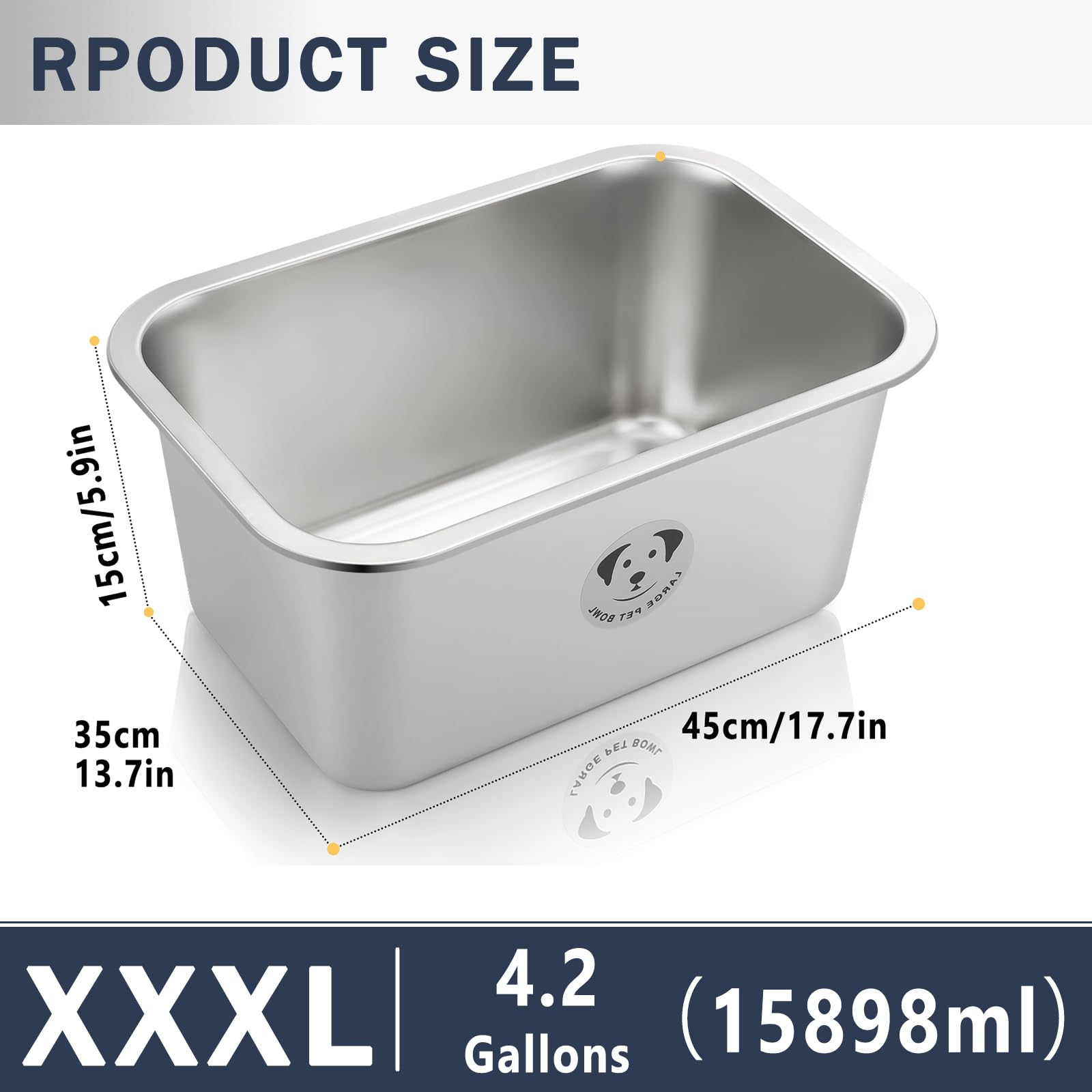 Bol GIXSEGIE ouverture large et bord ergonomique pour ajouter facilement nourriture et eau.