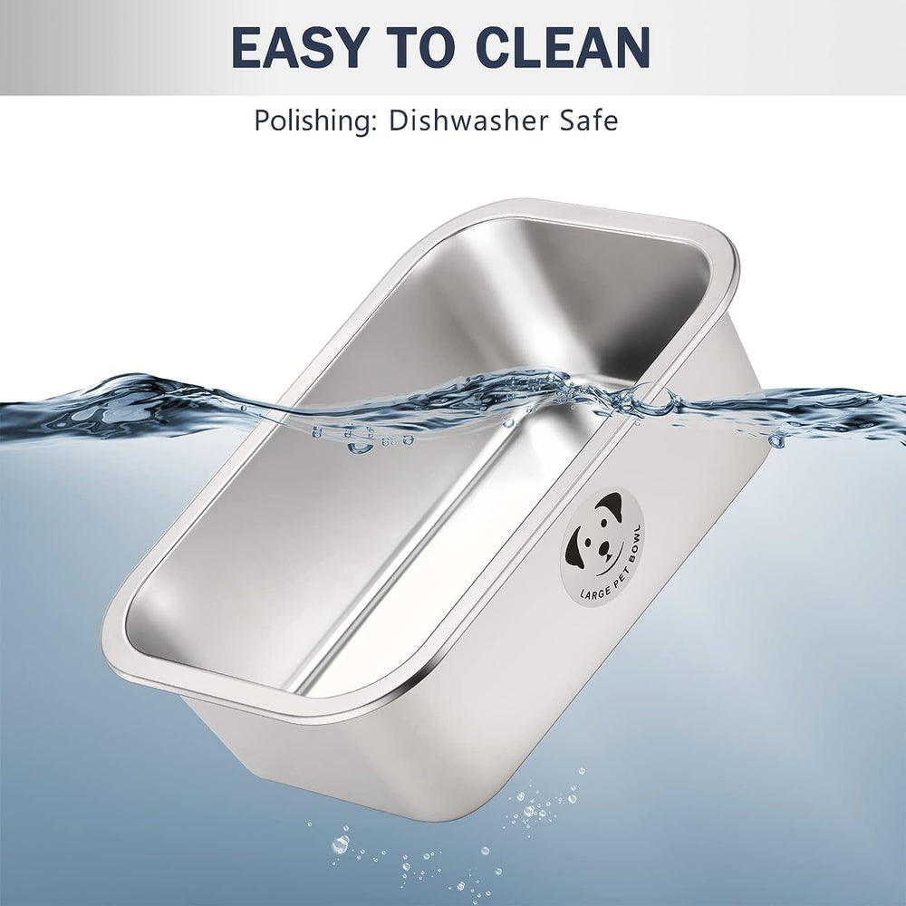 Bol GIXSEGIE XL inox, diamètre 40 cm pour nourriture et eau.