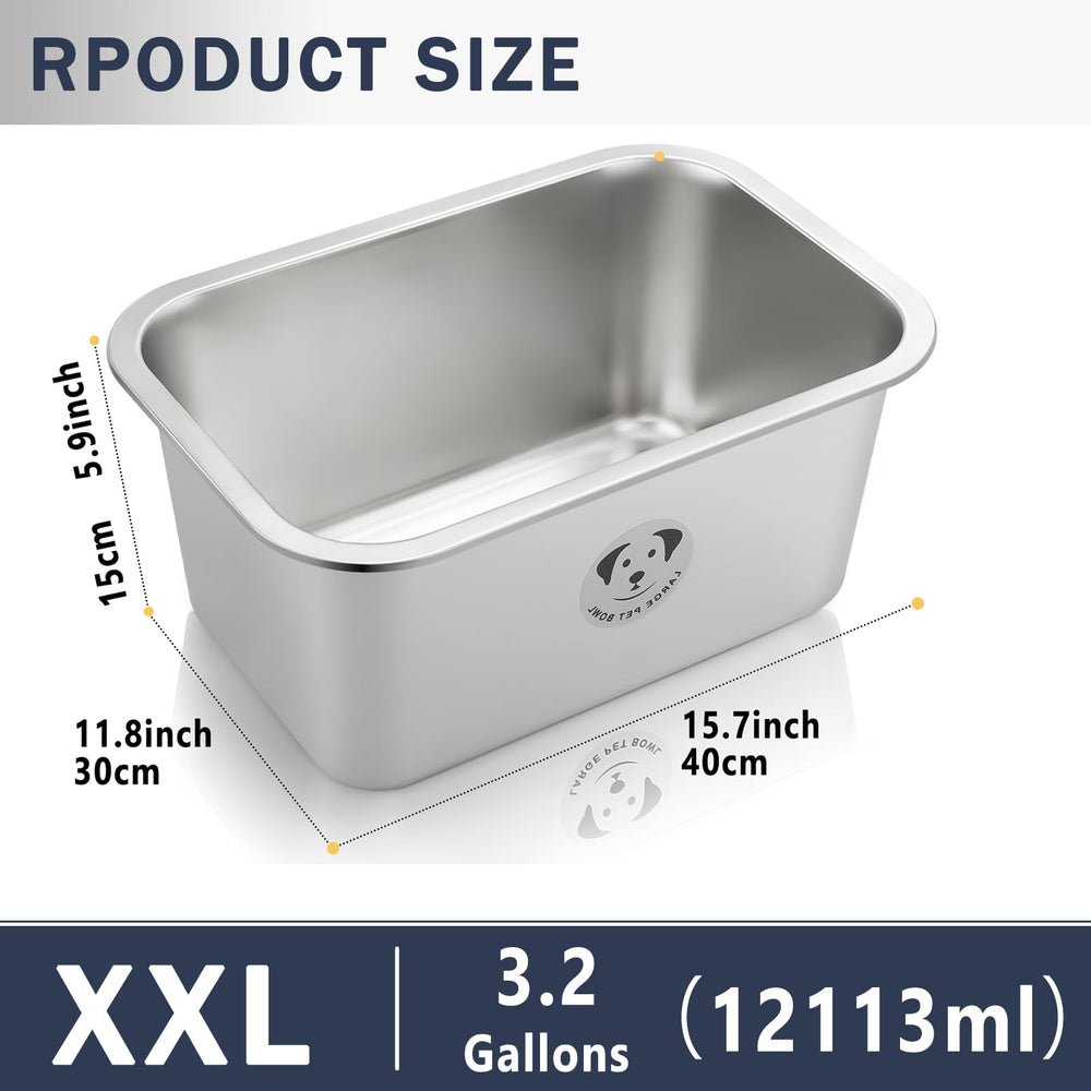 Bol GIXSEGIE inox, double usage nourriture et eau pour chiens grands.