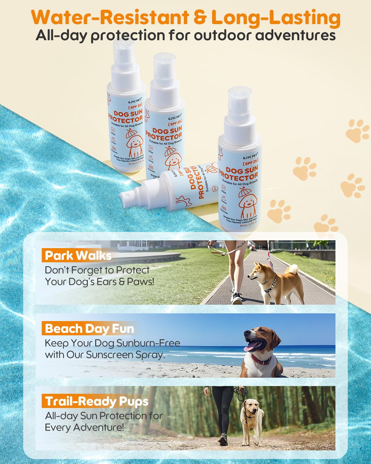 GJYC PET sans parfum chien soin peau, formulation douce pour les peaux sensibles.