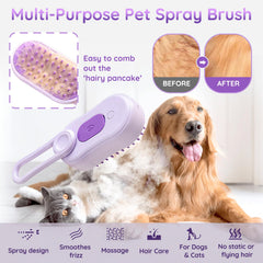 GKZ Cat Steam Brush démonstration démêlage en douceur sur pelage