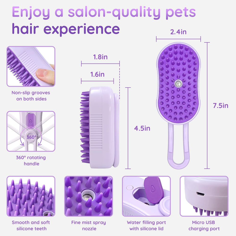 GKZ Cat Steam Brush en action pour nettoyer et rafraîchir le pelage