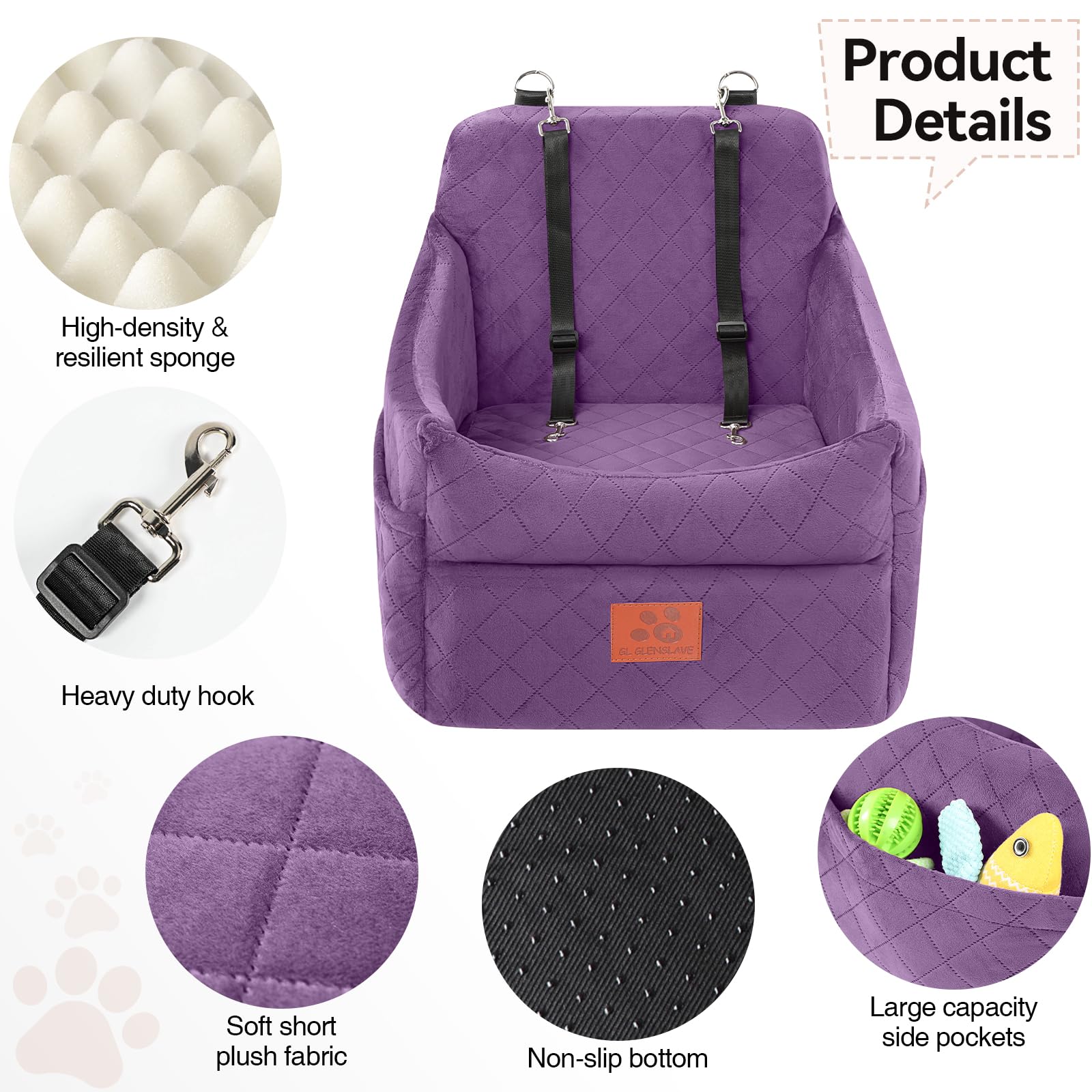 GL GLENSLAVE: poches de rangement intégrées pour accessoires et friandises.
