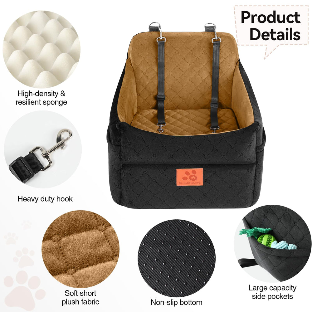 GL GLENSLAVE, siège-auto chien avec matelas mémoire pour voyages calmes