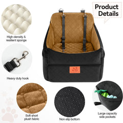 GL GLENSLAVE, siège-auto chien avec matelas mémoire pour voyages calmes
