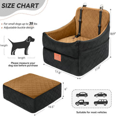 GL GLENSLAVE, siège-auto chien avec poches de rangement pratiques