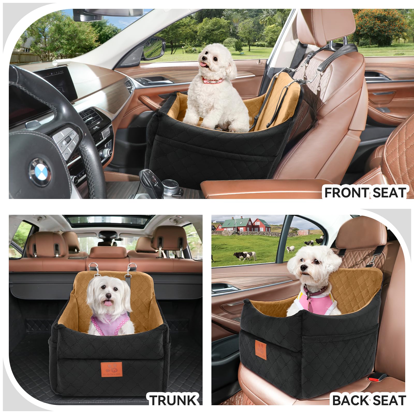 GL GLENSLAVE, siège-auto chien avec ceinture sécurité réglable