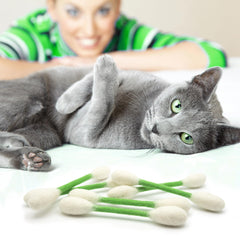 Jouet chat avec teintures sûres et laine naturelle Glaciart One