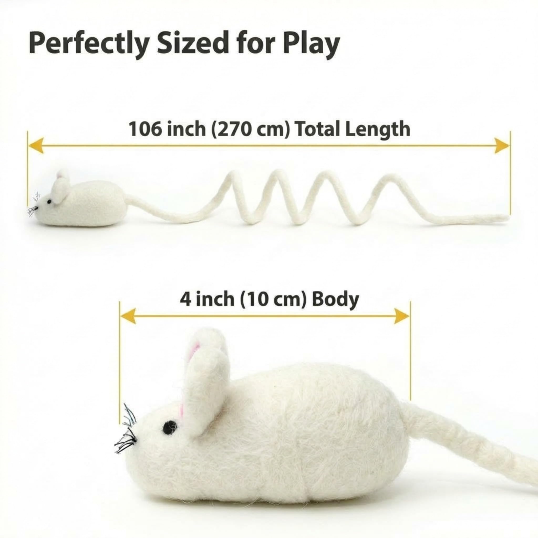 Souris en feutre Glaciart One avec cataire naturelle, jeu interactif.