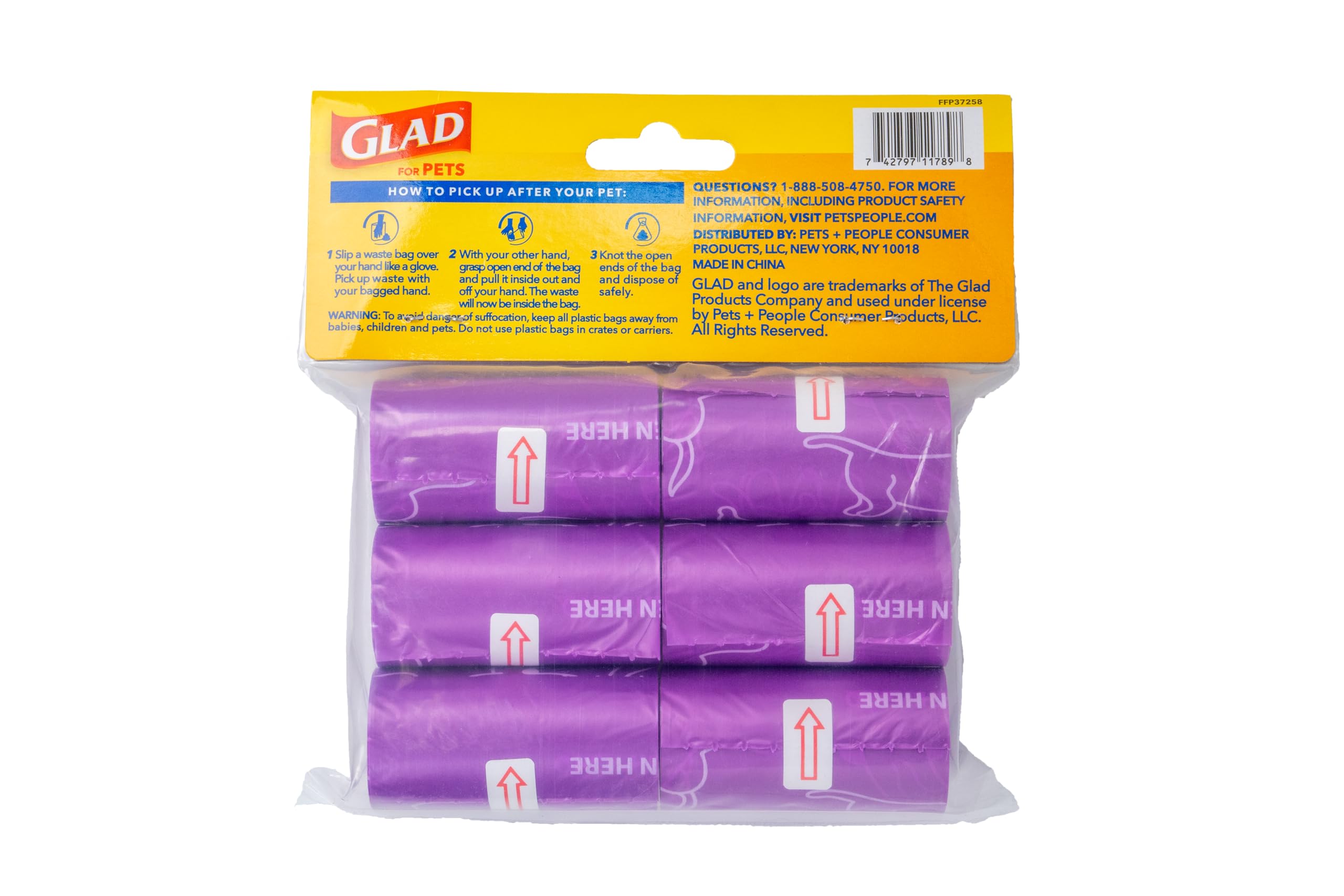 Parfum lavande des sacs Glad for Pets améliore l’expérience extérieure.