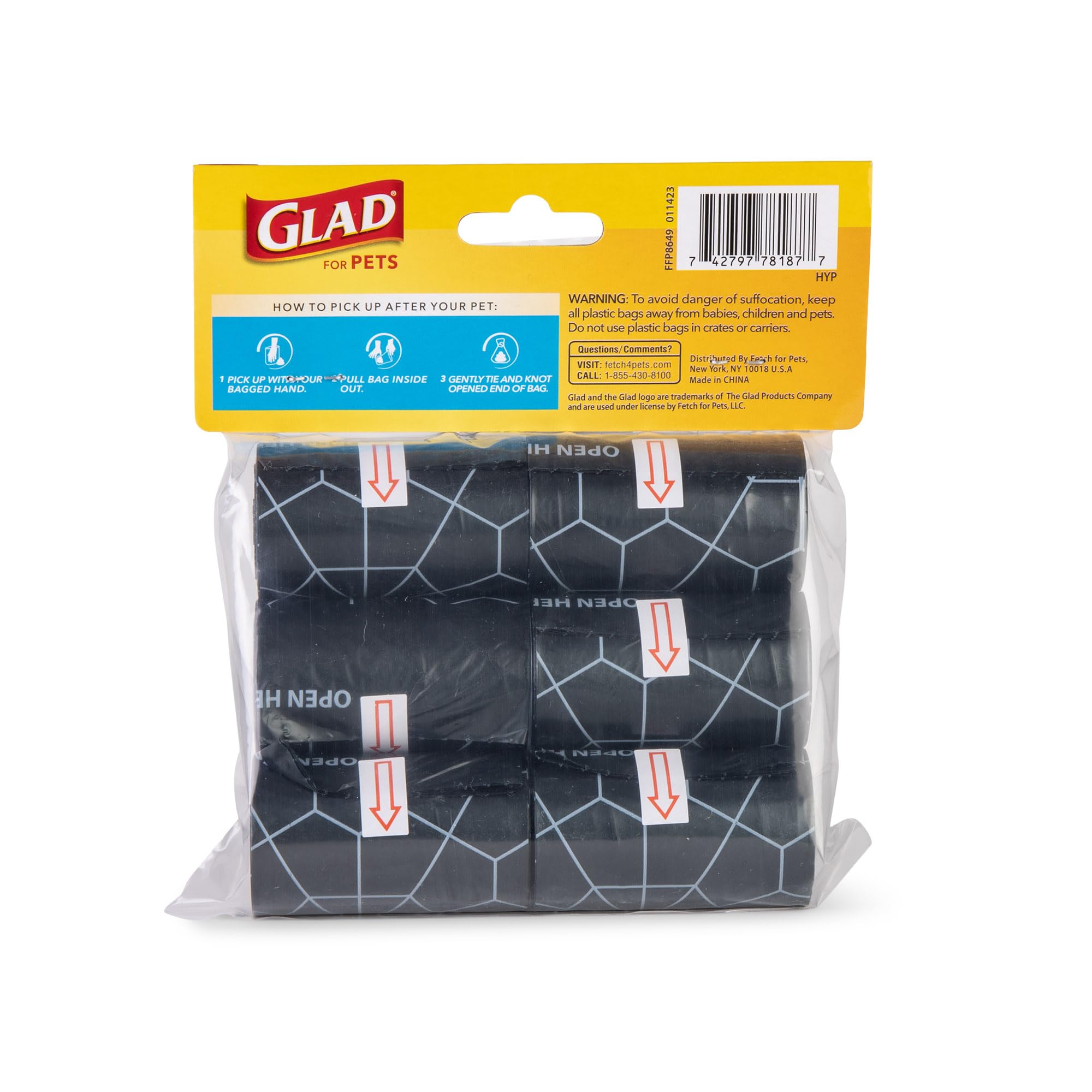 Sac parfumé Glad for Pets en action lors d'une promenade