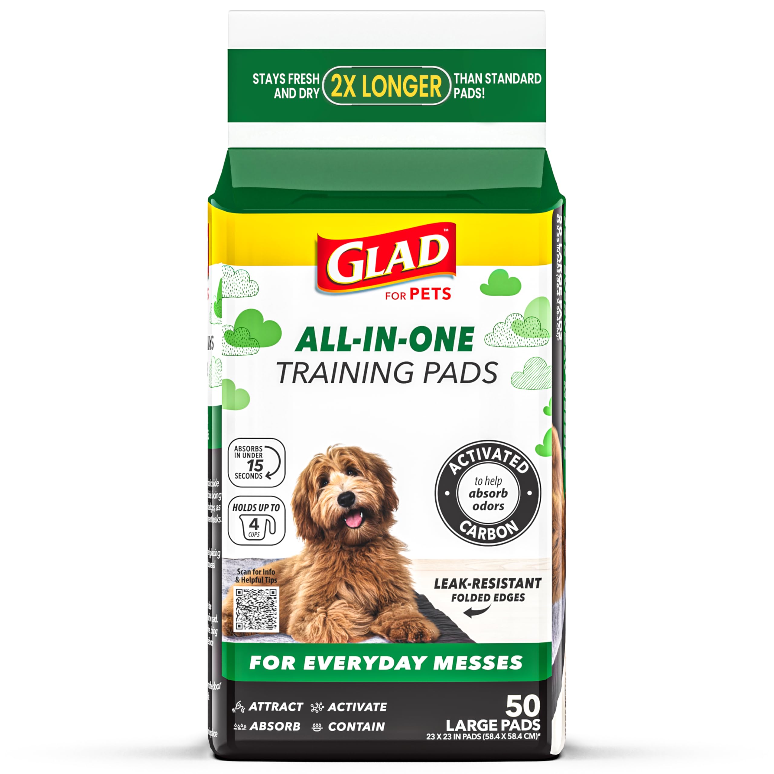 Tapis Glad Charbon Absorption Rapide, idéal pour chiens et chiots lors du dressage