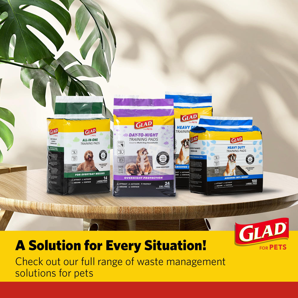 Glad pads pack 24 unités, lot de 3, pratique pour les séances prolongées.